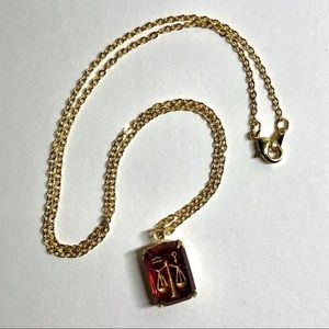 Vintage 50s Libra Zodiac Necklace